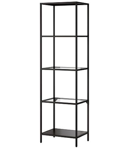 Amazon｜VITTSJO ヴィットショー シェルフユニット - ブラックブラウン
