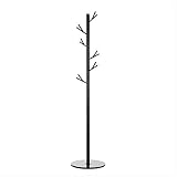 QFFL シンプルコートラック/床寝室リビングルーム/アイアンアートハンガー（サイズ：173×40cm） コートラック ( 色 : ブラック )