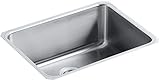 KOHLER Undertone Preserve Medium Undermount Single-Bowl Kitchen Sink, 23-Inch x 17-1/2-Inch, Stainle