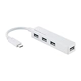 エレコム USB3.1 Type-C ハブ 4ポート(A×4) バスパワー ホワイト U3HC-A414BWH
