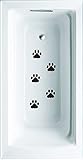 ブラックPaw PrintsノンスリップSafteyシャワーまたは浴槽グリップステッカー