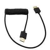 HangTon HDMI 8K 4K60p ケーブル ATOMOS Ninja V Ultra Indie 5 Sony A7IV FX3 Z280 Canon C300/500 Lumix S5M2 GH7 Camera Feelworld F5Pro Cut6 Portkeys用 LH5PII Type A HDMI 2.1 編組コイル 50cm