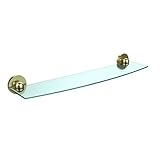 Allied Brass 1033/24-SBR 24' Beveled 1/4' Glass Shelf Satin Brass [並行輸入品]