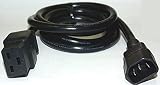 C14：C19 電源延長ケーブル 1.5m 250V15A PSE