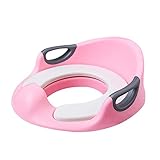 TINYPONY 子供用お便座　おまる トイレトレーナー　補助便座　1-6歳の子供に適用　トイレトレーリング おしっこ飛び跳ね防止　取り外し可能　柔らかい　クッション (ピンク)
