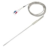 uxcell　熱電対　2M　ワイヤー　温度センサー　プローブ　Kタイプ　150mmx 3mm