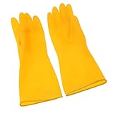 B Baosity ラテックス 手袋　耐酸性　工業用　家庭用　作業手袋 - イエローS