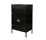 REITZ 鍵付2ドアキャビネット　扉付き ブラック　JAC-03BK