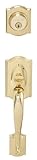 Schlage F92-CAM Camelot Dummy Exterior Handleset from the F-Series, Polished Brass [並行輸入品]