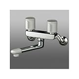 KVK 2ハンドル混合水栓240mmパイプ付 KM140G3R24