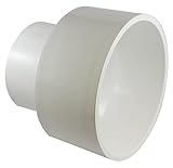 Canplas 193037 PVC DWV Reducer Coupling, 6 x 4-Inch, White by Canplas