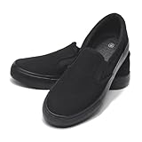 [kamafy] スリッポン スニーカー レディース メンズ デッキシューズ カジュアル 靴 キャンバス 履きやすい 男女兼用 23.5㎝～28.0㎝