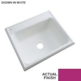 Wentworth差し込み式アクリル25 x 22 x 9 0-holeシングルボウルキッチンシンクでラズベリーPuree