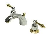 Kingston Brass KB944AL Two Handle 4 in. to 8 in. Mini Widespread Lavatory Faucet with Retail Pop-up