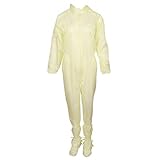 P Prettyia 帯電防止　オーバーオール 　作業服　靴カバー　防塵　男女兼用　カバーオール つなぎ　 - 黄