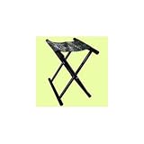 丸足胡床 黒塗錦(新大和)布