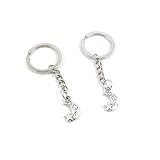 Arts CraftsファッションジュエリーMaking Findingsキーリングチェーンタグクラスプキーリングキーチェーンu1ng4l Moon Star シルバー U1NG4LA46P_100