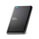 エレコム 外付けSSD 960GB USB3.0 USB3.1(Gen1) TLC 小型 軽量 名刺サイズ ブラック ESD-ED0960GBK