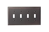Amerock BP36517ORB Mulholland 4 Toggle Wallplate, Oil-Rubbed Bronze [並行輸入品]