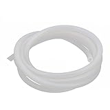 DealMux 4ミリメートルのx 8ミリメートル耐熱ベージュシリコンチューブ水空気ポンプホース2Mロング