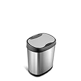 Ninestars元のタッチレス自動モーションセンサーゴミ箱 3.2 Gal. ブラック DZT-12-13