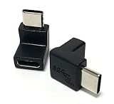 Access 【 上下L型 10Gbps 2個セット 】USB-C メス to USB-C オス 方向転換 変換アダプタ 10Gbps USB3.2 Gen2 高速転送 変換コネクタ Type C メス - Type C オス 上L字 下L字 EC96UD-2P
