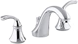 KOHLER K-10269-4-CP Forte Widespread Commercial Bathroom Sink Faucet with Sculpted Lever Handles, Me