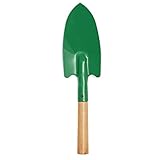 amzmonnsuta 　　25.5x6.9cm ガーデニングミニ木製ハンドルのシャベル 庭植物花の植栽用