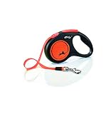 フレキシ(flexi) 伸縮リード ニューネオン テープタイプ Sサイズ 5m オレンジ 【日本正規品】