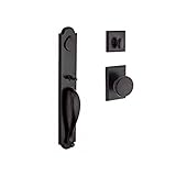 Baldwin scelkxrusrsr481 Reserve Single円柱Handleset Elkhorn X素朴で素朴な正方形ローズinダークブロンズ仕上げ