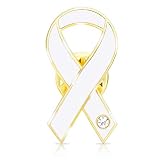 AWARENESS RIBBON ピンバッジ SDGs 平和 安産 NO WAR ホワイト リボン 白 平