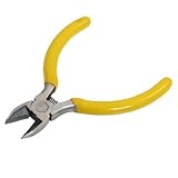 uxcell カッティングニッパー　斜めカッティングプライヤー　プライヤー　ハンドツール カットイエローソフト　プラスチック