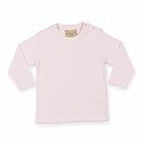 (ラークウッド) Larkwood 赤ちゃん・ベビー用 無地 長袖Tシャツ カットソー トップス (0-6ヶ月) (ペールピンク)