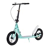 Bxzzuisキックボード 折り畳み式 キックスターター 二輪車 ディスクハンドブレーキ 子供/大人用 立ち乗り式二輪車 耐荷重150kg 誕生日プレゼント 通勤/レジャー/交通機関に適しています (グリーン)