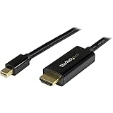 StarTech.com Mini DisplayPort - HDMI 変換アダプタケーブル 1m／4K30Hz対応／mDP - HDMI アダプタケーブル／ミニディスプレイポート、Thunderbolt 1 & 2対応のMac & PCをHDMIディスプレイに接続 MDP2HDMM1MB