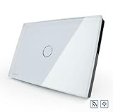 米国/ AU標準、スマートホーム、リモートスイッチ、vl-c301dr-81、ホワイトクリスタルガラスパネル、壁ライトワイヤレスリモートディマーコントロールスイッチ