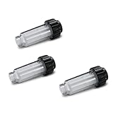 KARCHER(ケルヒャー)対応高圧洗浄機 用パーツ 吸水フィルター2642-794、ガーデンのホースの高圧インレットフィルター、K/HDシリーズK2 K3 K4 K5 K7 HD5 HD6 HD7に適合 (フィルター*3)