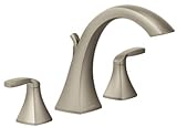 Moen T693BN Voss Two-Handle High Arc Roman Tub Faucet, Brushed Nickel [並行輸入品]