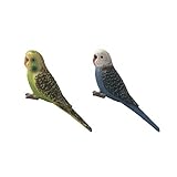 B Baosity 生き生き　オウム の像　動物モデル　２個セット　ホーム　ガーデン　庭　飾り　贈り物