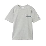 [チャンピオン] Tシャツ 半袖 丸首 綿100％ Relax Fit グラフィックロゴプリント ショートスリーブTシャツ ベーシック CKSX337Z ボーイズ ＯグレーＸネイビー