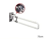 アンチスリップバリア折りたたみ手すりのバスルームの12ミリメートルベースのカスタム版トイレトイレトイレトイレ ( 色 : 白 , サイズ さいず : 75 cm 75 cm )