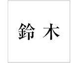 表札用名前シール 明朝体　表札用カッティングシート切文字 ﾌﾞﾗｯｸ 表札サイズ160ミリ角(160×160ﾐﾘﾀｲﾌﾟ板用) 鈴木