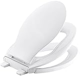 KOHLER K-4732-0 Transitions Quiet-Close with Grip-Tight Bumpers Elongated Toilet Seat with Integrate