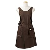 ガーデンエプロン ワンピースタイプ ブラウン