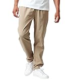[エムアールユー] ストレッチパンツ メンズ ロングパンツ チノパン イージーパンツ カラーパンツ ズボン UVカット ベージュ M