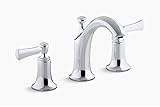 KOHLER Elliston Polished Chrome 2-Handle Widespread WaterSense Bathroom Sink Faucet (Drain Included)