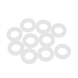 uxcell シリコンワッシャー シリカゲル Oリング シールリング ワッシャー ホワイト 10個入り