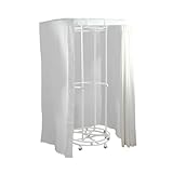 アビライト 省スペース収納力アップ360度回転式上下収納ダブルハンガーラック 本体カバー付き SK-111