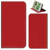 ガールズネオ docomo らくらくスマートフォン らくらくホン F-52B ケース 手帳型 (フラップなし 無地 レッド) Fujitsu F-52B-PDN-RD