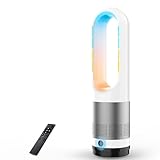 LRIO 羽なし冷暖房セラミックヒーター 2秒速暖 電気ファンヒーター 3段温風8段送風 100°首振り 9Hタイマー リモコン付 省エネ